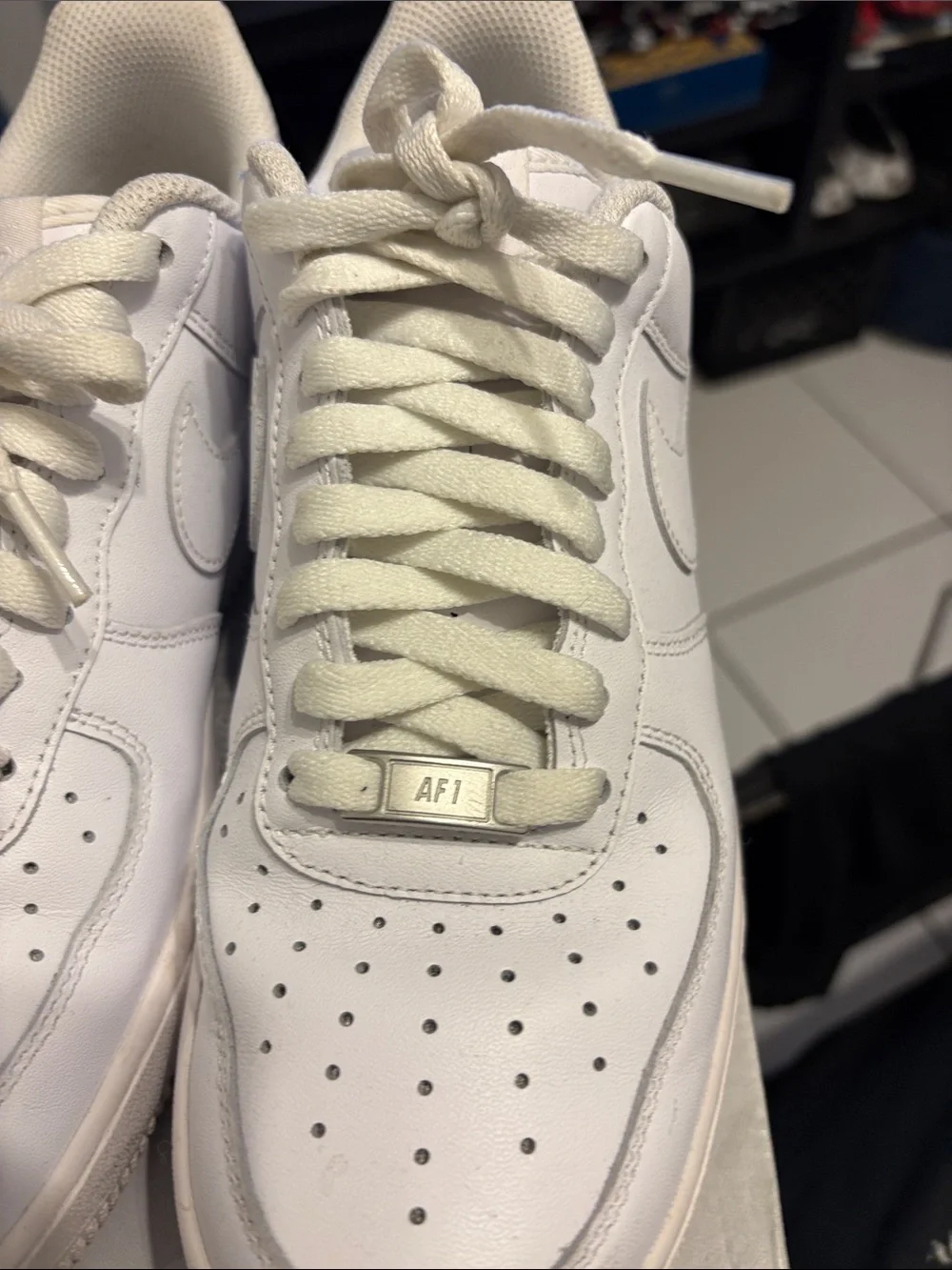 Nike White AF1 sneakers size 8